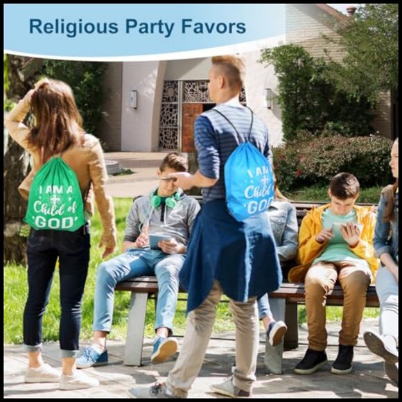 Drawstring Backpack Bulk Christian Gift Bags Church Supplies Cinch Bag main image 4
